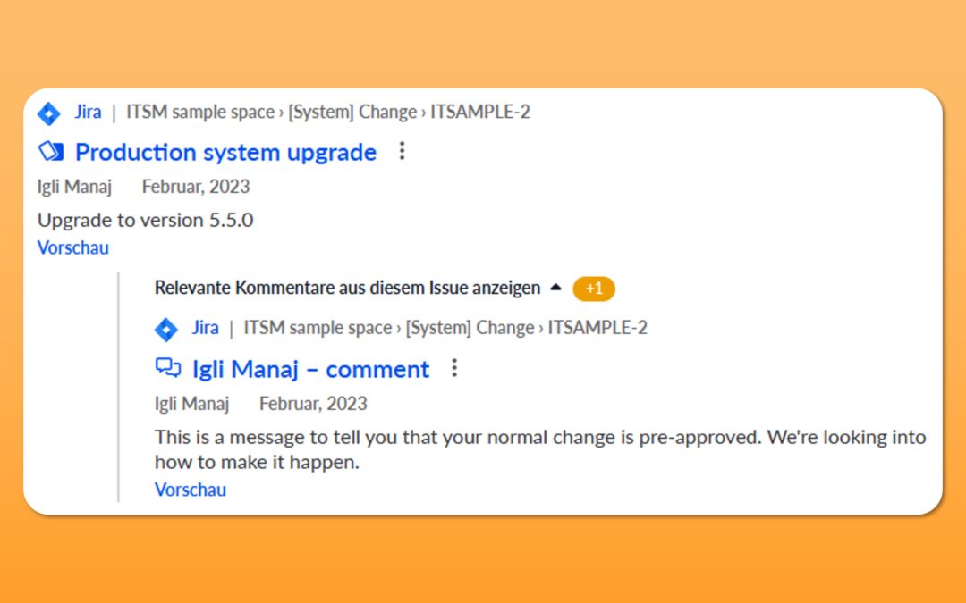 Screenshot Jira Ergebnis
