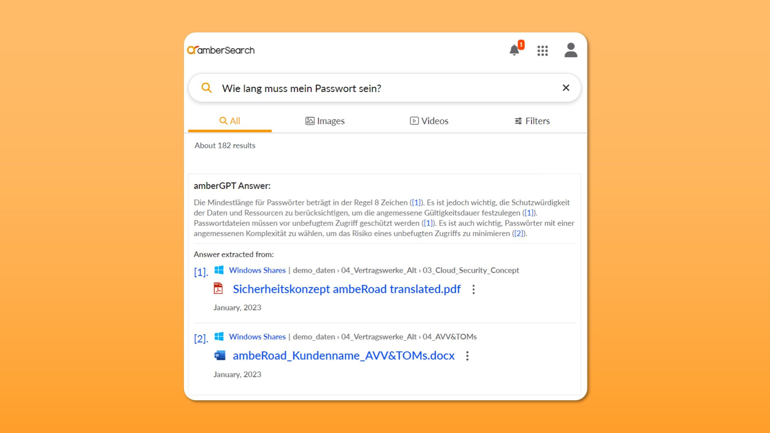 länge passwort ambergpt
